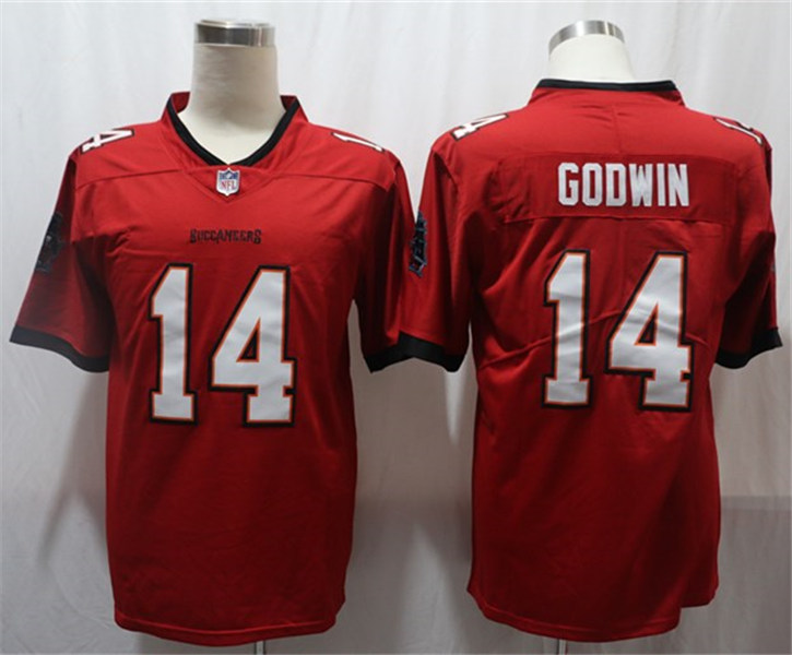 Men's Nike #14 Chris Godwin Red Tampa Bay Buccaneers Super Bowl LV Game Jersey