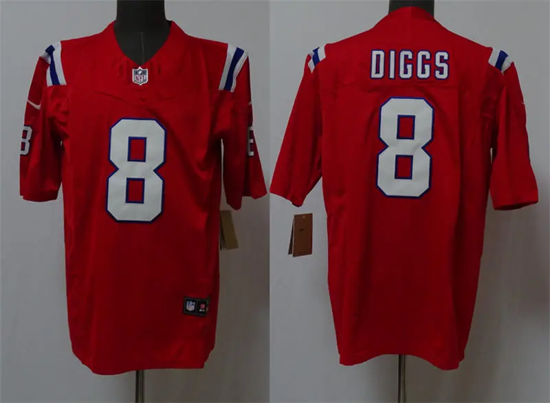 Mens New England Patriots #8 Stefon Diggs Nike Red Alternate Vapor Limited Jersey