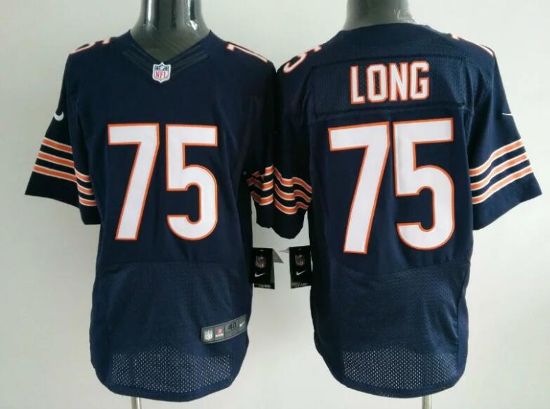 Men's Chicago Bears #75 Kyle Long Blue Nik Elite Jersey