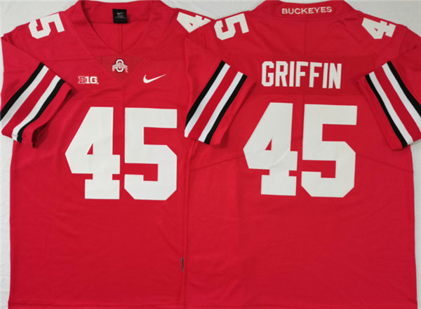 Men's Ohio State Buckeyes #45 Archie Griffin Nike Scarlet College Football Game Jersey