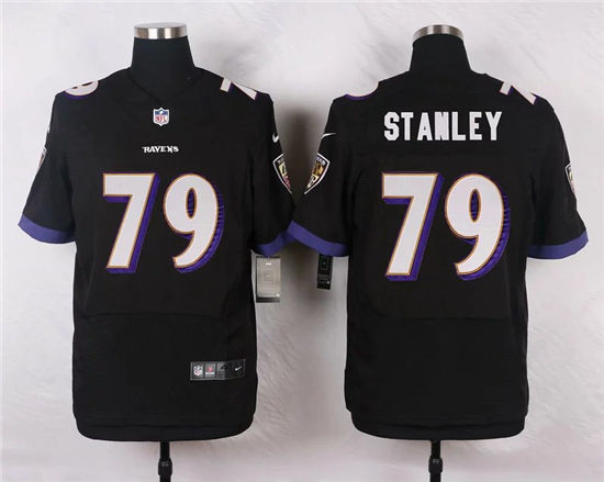Men's Baltimore Ravens #79 Ronnie Stanley Nike Black Elite 2016 Draft Pick Jersey