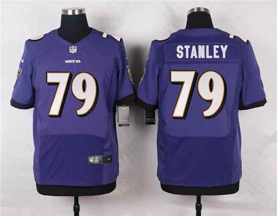 Men's Baltimore Ravens #79 Ronnie Stanley Nike Purple Elite 2016 Draft Pick Jersey