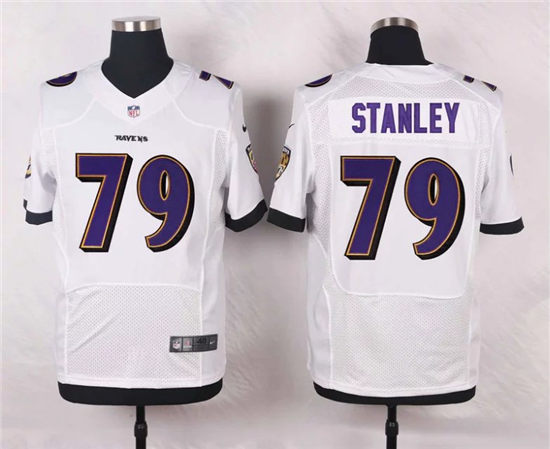 Men's Baltimore Ravens #79 Ronnie Stanley Nike White Elite 2016 Draft Pick Jersey