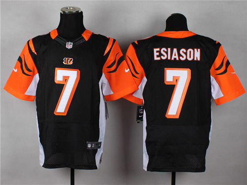 Men's Cincinnati Bengals #7 Boomer Esiason Black Nik Elite Jersey