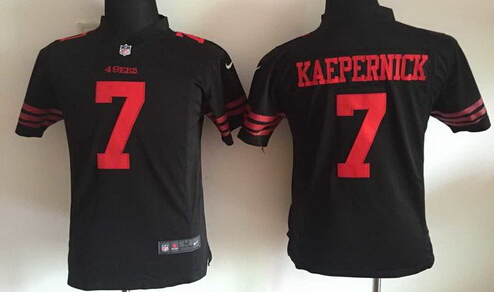 Youth San Francisco 49ers #7 Colin Kaepernick 2015 Nike Black Game Jersey