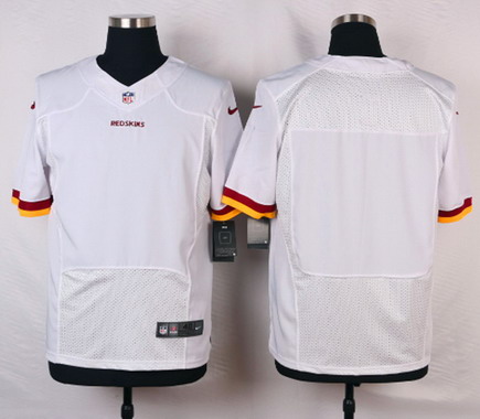 Men's Washington Redskins Washington Redskins Blank White Nik Elite Jersey