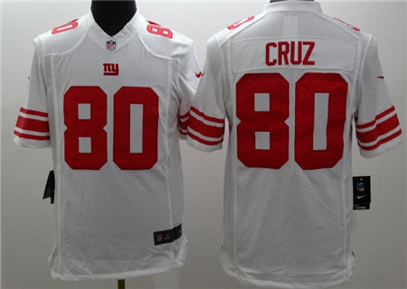 Men's Nik Elite Jersey New York Giants #80 Victor Cruz White