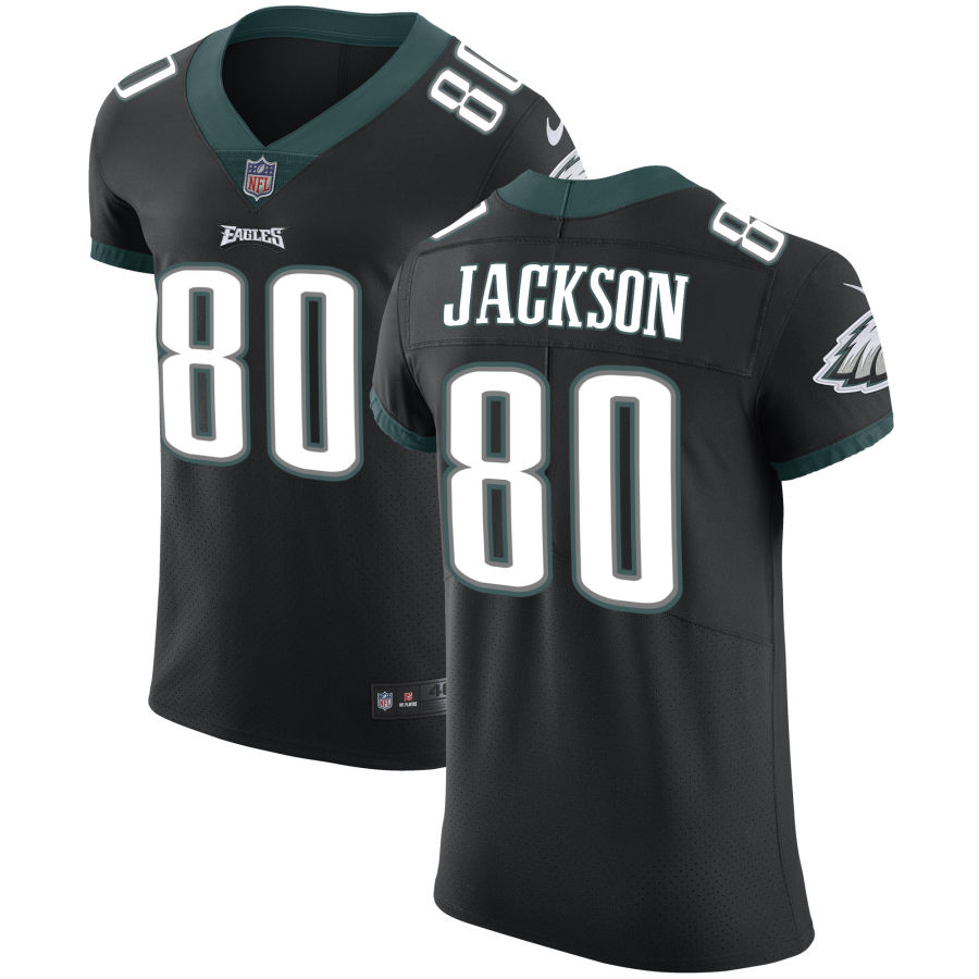 Mens Philadelphia Eagles #80 Tyree Jackson Nike Black NFL Vapor Limited Jersey