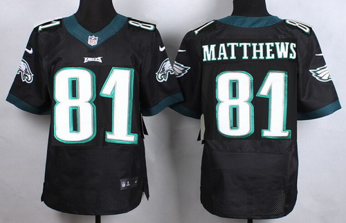 Men's Philadelphia Eagles #81 Jordan Matthews 2014 Black Nik Elite Jersey