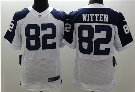 Men's Nike Elite Jersey  Dallas Cowboys #82 Jason Witten White Thanksgiving