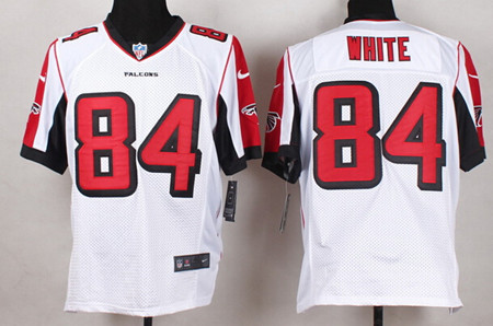 Men's Nike Elite Jersey Atlanta Falcons #84 Roddy White  White