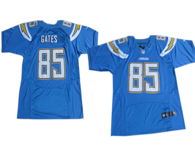 Nike San Diego Chargers #85 Antonio Gates Light Blue Elite Style Jersey