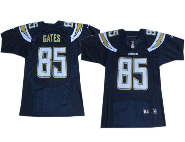 Nike San Diego Chargers #85 Antonio Gates Navy Blue Elite Style Jersey