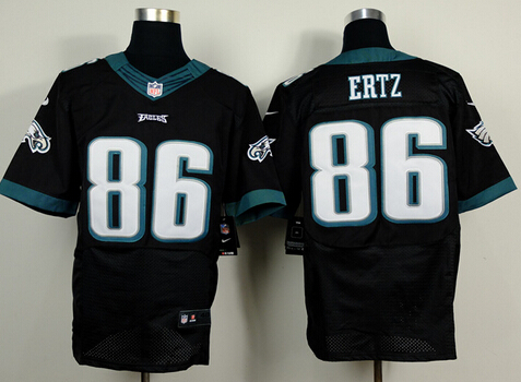 Men's Philadelphia Eagles #86 Zach Ertz 2014 Black Nik Elite Jersey