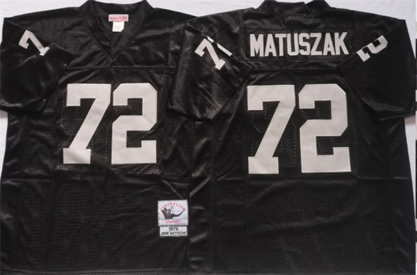 Oakland Raiders #72 John Matuszak Black Throwback Jersey