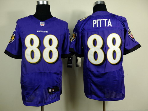 Mens Baltimore Ravens #88 Dennis Pitta Purple Nik Elite Jersey