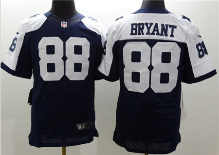 Mens Nike Dallas Cowboys Jersey  #88 Dez Bryant Blue Thanksgiving Elite  style