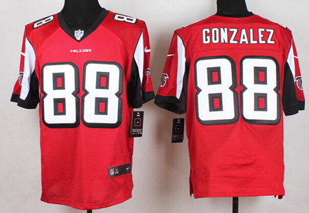 Mens Nike  Elite Jersey Atlanta Falcons #88 Tony Gonzalez Red