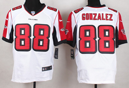 Mens Nike  Elite Jersey  Atlanta Falcons #88 Tony Gonzalez White