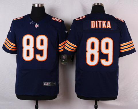 Men's Chicago Bears Throwback Plyer #89 Mike Ditka Blue Nik Elite Jersey