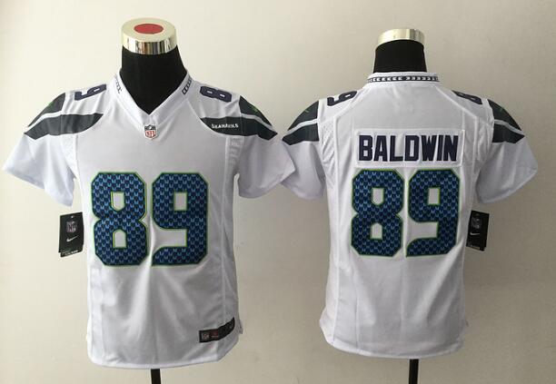 Kid's Seattle Seahawks Nike Game Jersey #89 Doug Baldwin White