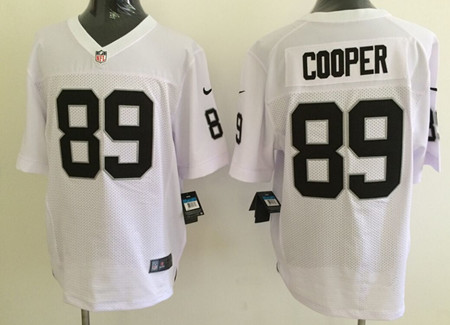 Men's Oakland Raiders #89 Amari Cooper Nike Home White Elite Jersey