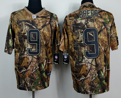 Mens Nike NFL Elite Jersey New Orleans Saints #9 Drew Brees Camo