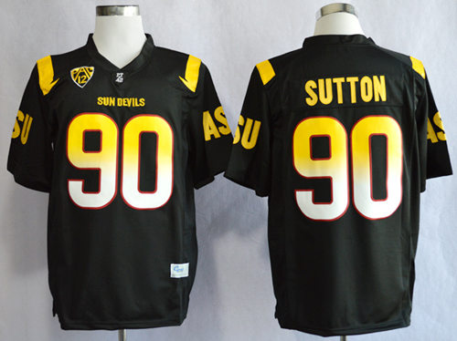 Arizona State Sun Devis (ASU) #90 Will Sutton  College Football Jerseys - Black