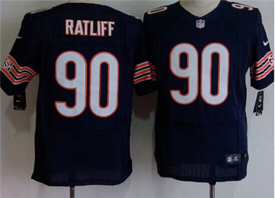 Men's Chicago Bears #90 Jeremiah Ratliff Blue Nik Elite Jersey