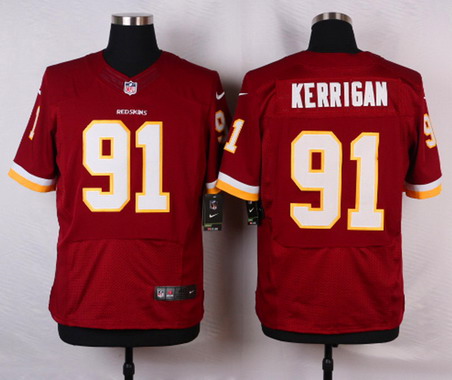 Men's Washington Redskins #91 Ryan Kerrigan Red Nik Elite Jersey