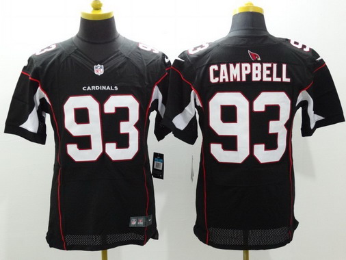 Men's Nike Arizona Cardinals #93 Calais Campbell Black Elite Jersey