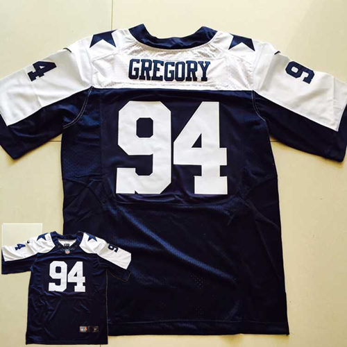 Men's Dallas Cowboys #94 Randy Gregory Navy Blue Thanksgiving Alternate NFL Nike Elite Jersey