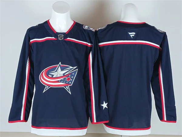 Men's Columbus Blue Jackets Blank Fanatics Navy Home Premium Jersey