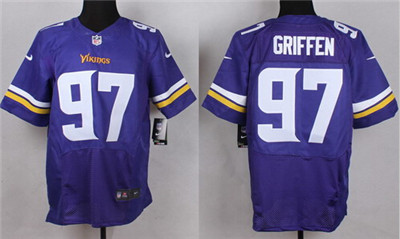 Men's Minnesota Vikings #97 Everson Griffen 2013 Nike Purple Elite Jersey