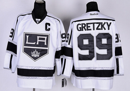 Men's Los Angeles Kings #99 Wayne Gretzky White LA Jersey