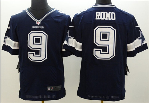 Nike Dallas Cowboys #9 Tony Romo Blue Elite Style Jersey