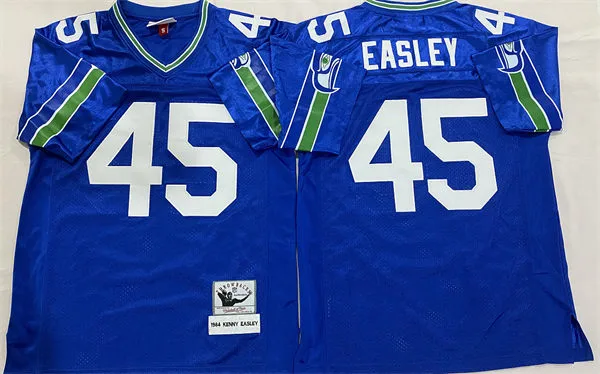 Mens Seattle Seahawks #45 Kenny Easley Royal Mitchell & Ness Legacy Throwback Jersey