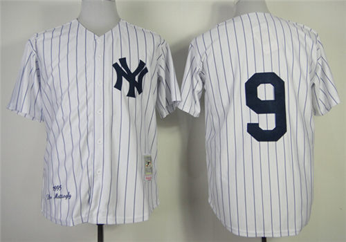 Men's Mitchell&Ness New York Yankees #9 Roger Maris White 1995 Throwback Jersey
