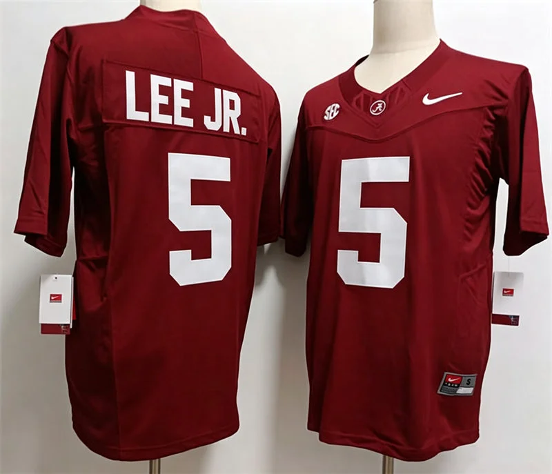 Alabama Crimson Tide #5 Dijon Lee Jr. Maroon College Football Game Jersey