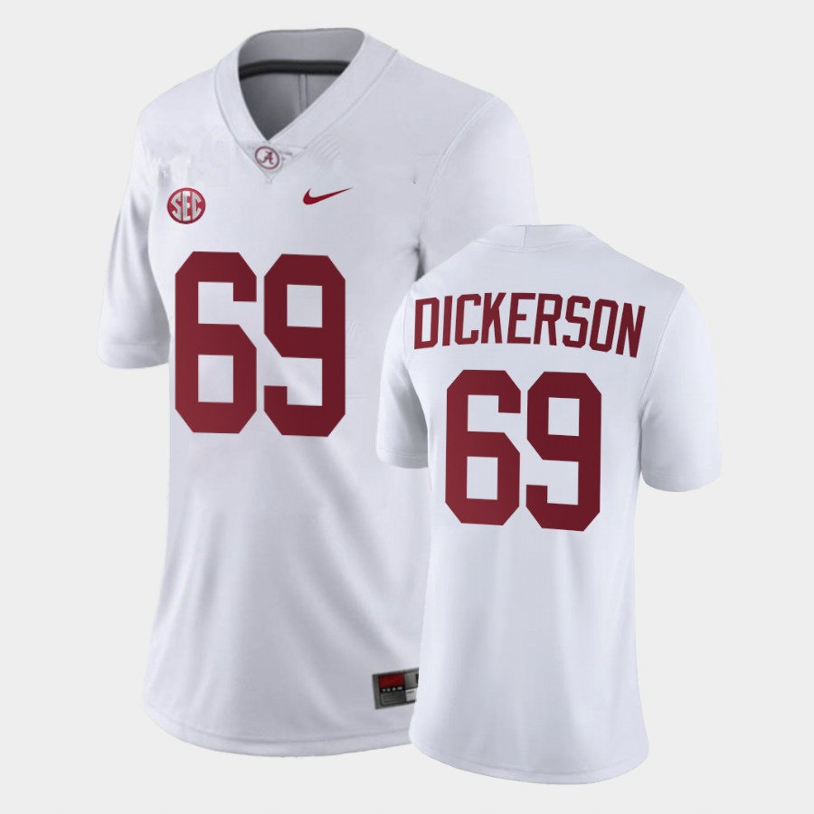 Mens Alabama Crimson Tide #69 Landon Dickerson White Nike Limited College Football Jersey
