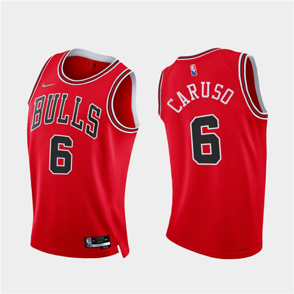 Mens Chicago Bulls #6 Alex Caruso Diamond Nike Red NBA 75TH Icon Edition Jersey