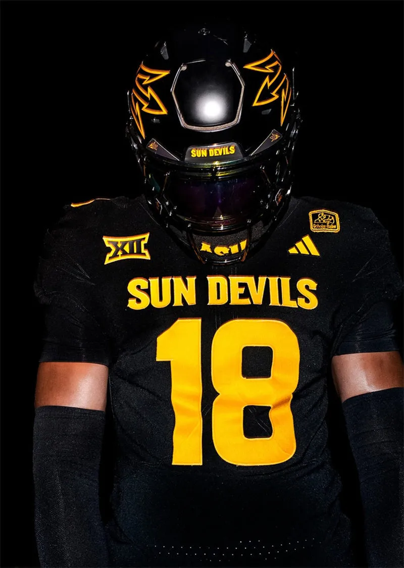 Arizona State Sun Devils Custom  2025 XII Black Football Game Jersey