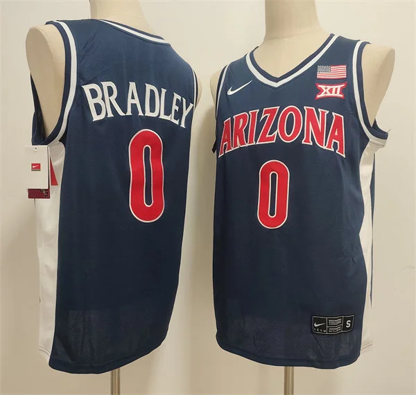Mens Youth Arizona Wildcats #0 Jaden Bradley 2025 XII Navy Retro Basketball Jersey