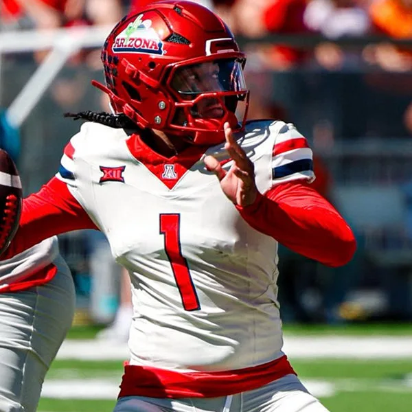 Arizona Wildcats #1 Noah Fifita Nike 2025 White Red XII Football Game Jersey