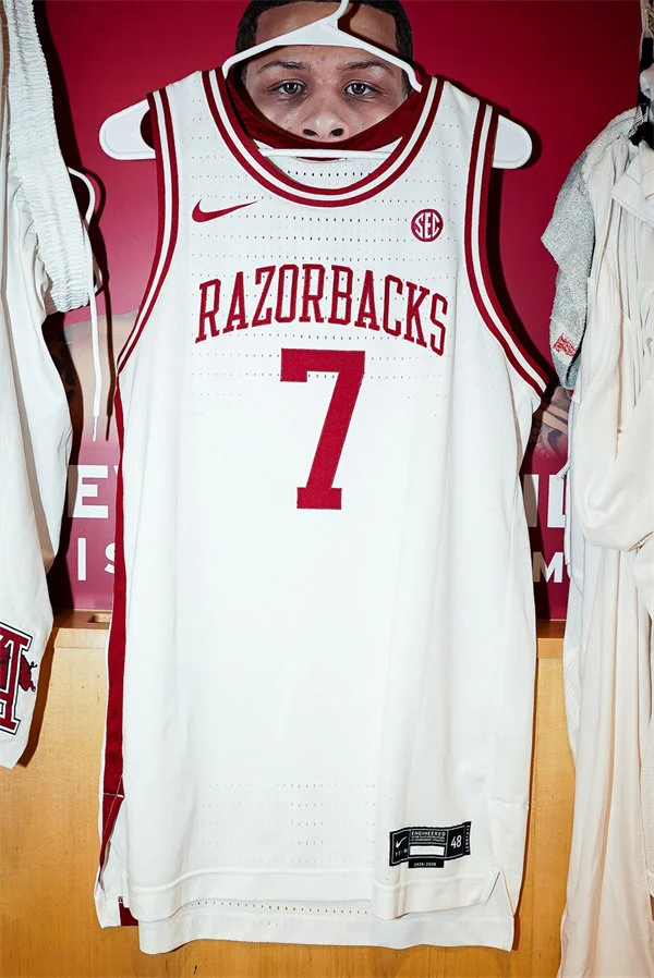 Arkansas Razorbacks #7 Trevon Brazile White Retro College Basketball Game Jersey