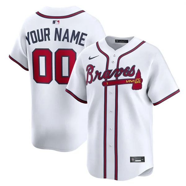 Men's Atlanta Braves Custom Nike White Home Limited Jersey