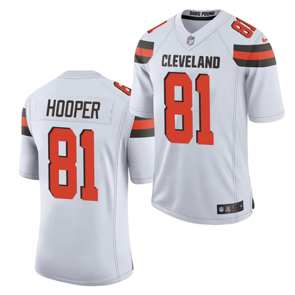 Mens Cleveland Browns #81 Austin Hooper Nike White Vapor Player Limited Jersey