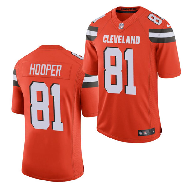 Mens Cleveland Browns #81 Austin Hooper Nike Orange Vapor Player Limited Jersey