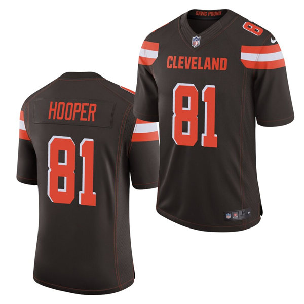 Mens Cleveland Browns #81 Austin Hooper Nike Brown Vapor Player Limited Jersey