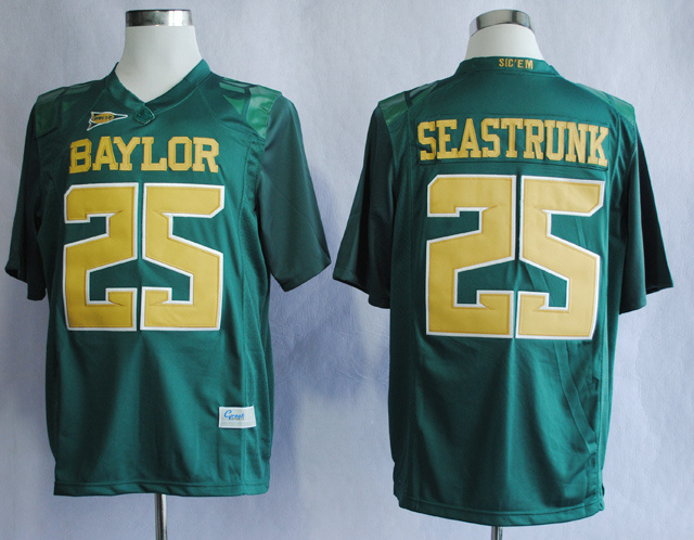 Men's Baylor Bears #25 Lache Seastrunk  College Football Jerseys - Green